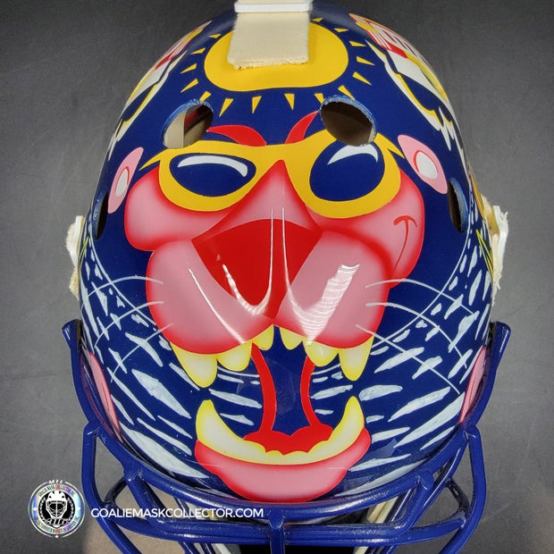 Presale: Roberto Luongo Goalie Mask Signed 2001 Florida V2 Pink Panther Signature Edition Autographed Tribute