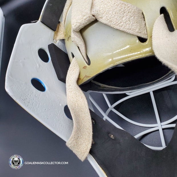 Roberto Luongo Signed Goalie Mask Backup Practice Worn 2008 Vancouver Canucks Lefebvre Protechsport Painted by Marlene Ross-AS-02695