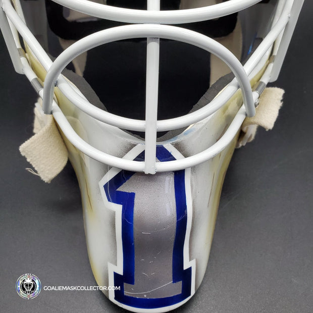 Roberto Luongo Signed Goalie Mask Backup Practice Worn 2008 Vancouver Canucks Lefebvre Protechsport Painted by Marlene Ross-AS-02695
