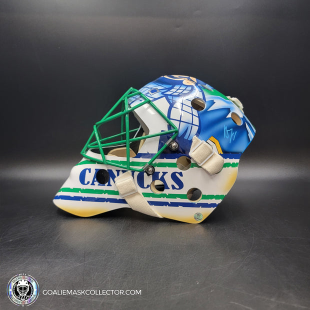 Roberto Luongo Signed Goalie Mask 2009 Vancouver CAPTAIN Signature Edition Autographed Tribute