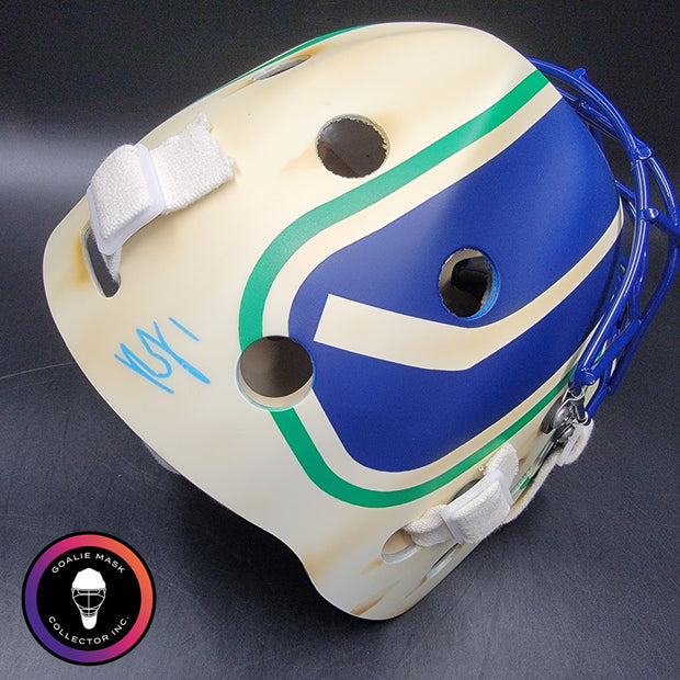 Roberto Luongo Signed Goalie Mask 2013 Vancouver RETRO V2 Signature Edition Autographed Tribute