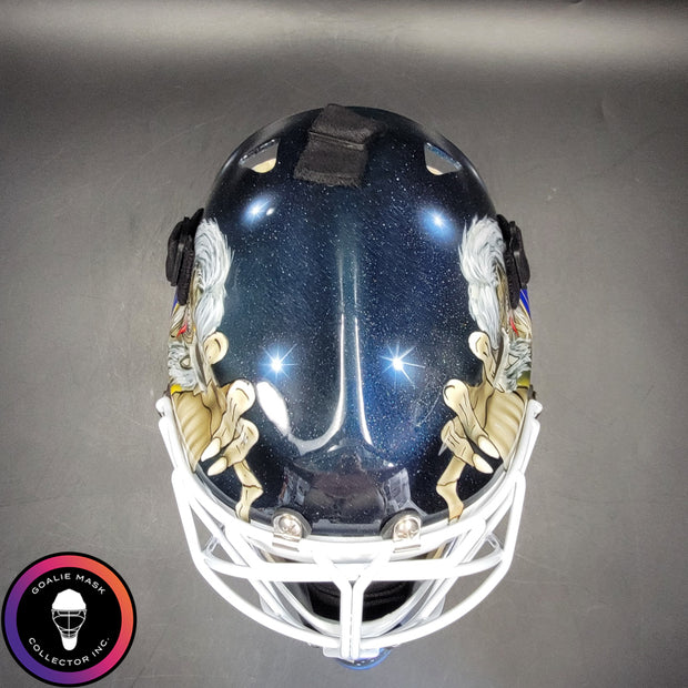 Roman Turek Goalie Mask Unsigned St. Louis Iron Maiden Eddie Tribute
