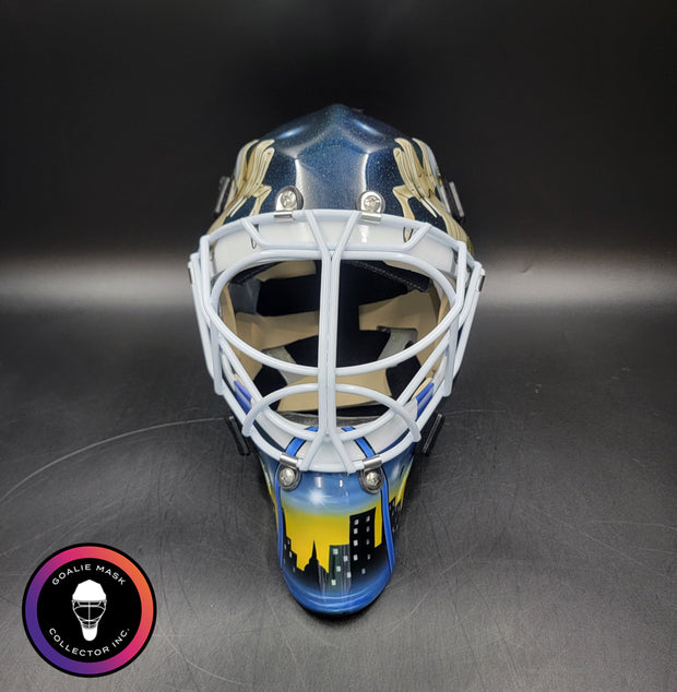 Roman Turek Goalie Mask Unsigned St. Louis Iron Maiden Eddie Tribute