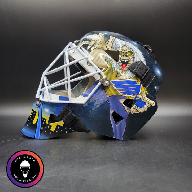 Roman Turek Goalie Mask Unsigned St. Louis Iron Maiden Eddie Tribute