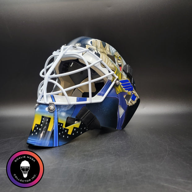 Roman Turek Goalie Mask Unsigned St. Louis Iron Maiden Eddie Tribute
