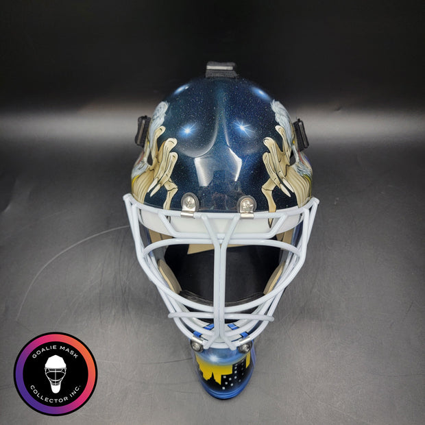 Roman Turek Goalie Mask Unsigned St. Louis Iron Maiden Eddie Tribute
