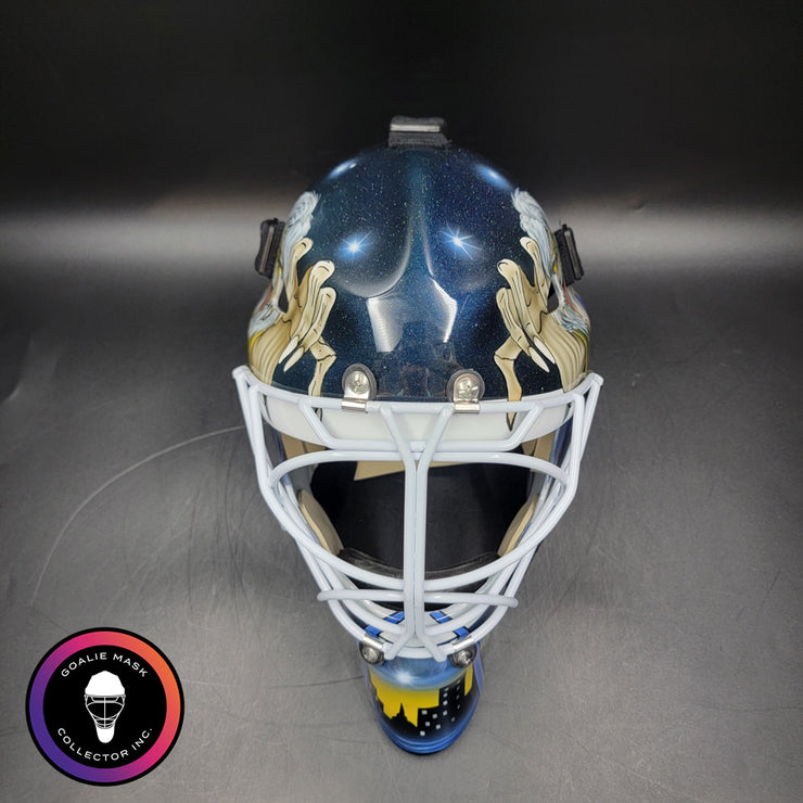 Roman Turek Goalie Mask Unsigned St. Louis Iron Maiden Eddie Tribute