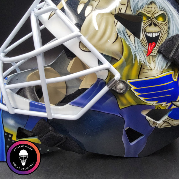 Roman Turek Goalie Mask Unsigned St. Louis Iron Maiden Eddie Tribute