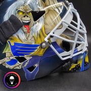 Roman Turek Goalie Mask Unsigned St. Louis Iron Maiden Eddie Tribute