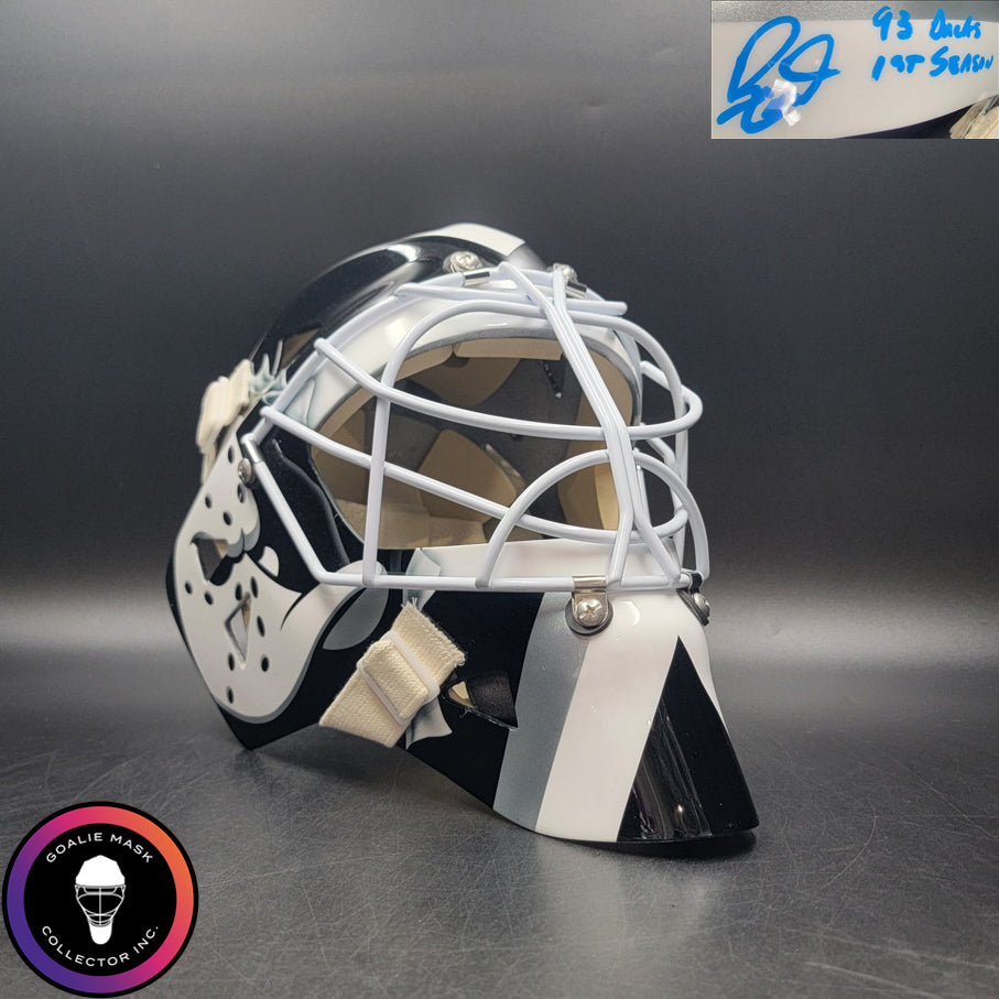 Ron Tugnutt Signed Goalie Mask Anaheim V1 BLACK Edition Signature Edition. Goalie Mask Collector.