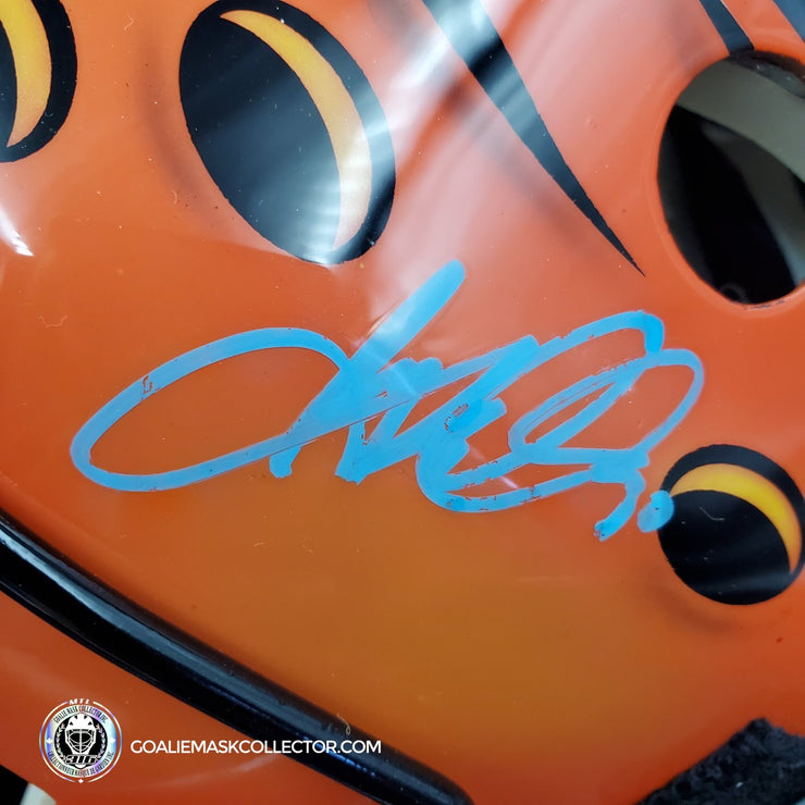 Ryan Miller Signed Goalie Mask Anaheim Orange Signature Edition Tribute