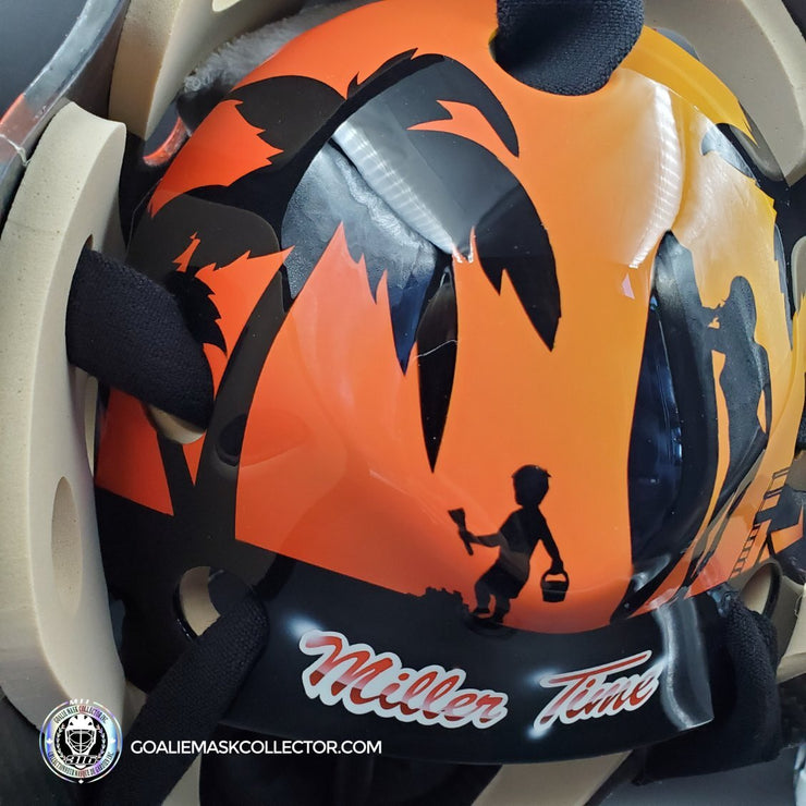 Ryan Miller Signed Goalie Mask Anaheim Orange Signature Edition Tribute