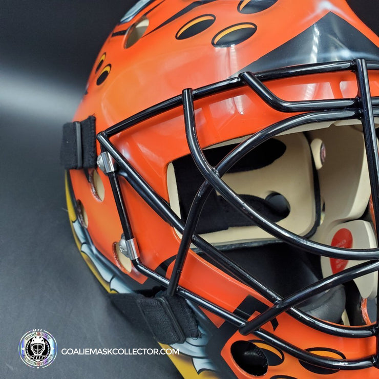 Ryan Miller Signed Goalie Mask Anaheim Orange Signature Edition Tribute