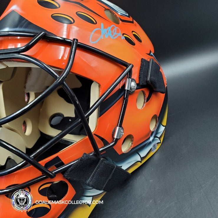 Ryan Miller Signed Goalie Mask Anaheim Orange Signature Edition Tribute