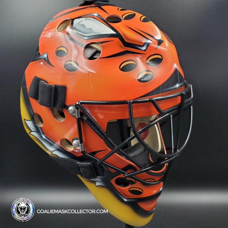Ryan Miller Signed Goalie Mask Anaheim Orange Signature Edition Tribute