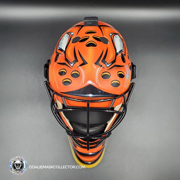 Ryan Miller Signed Goalie Mask Anaheim Orange Signature Edition Tribute