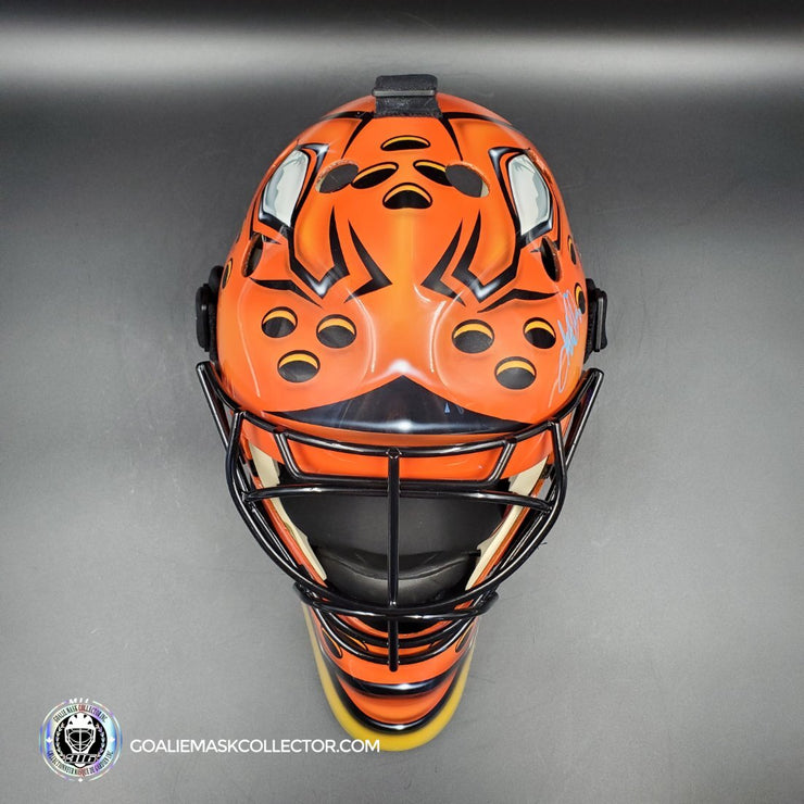 Ryan Miller Signed Goalie Mask Anaheim Orange Signature Edition Tribute