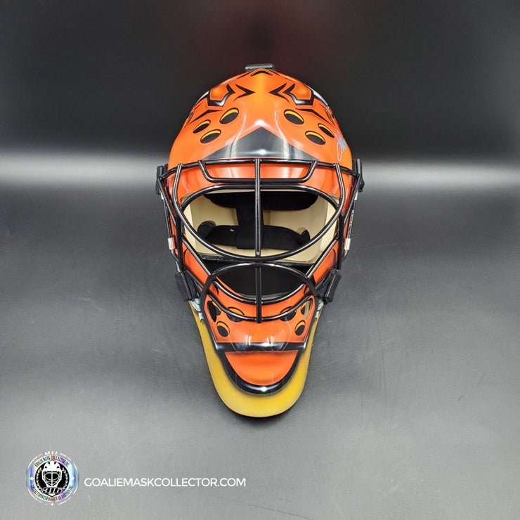 Ryan Miller Signed Goalie Mask Anaheim Orange Signature Edition Tribute