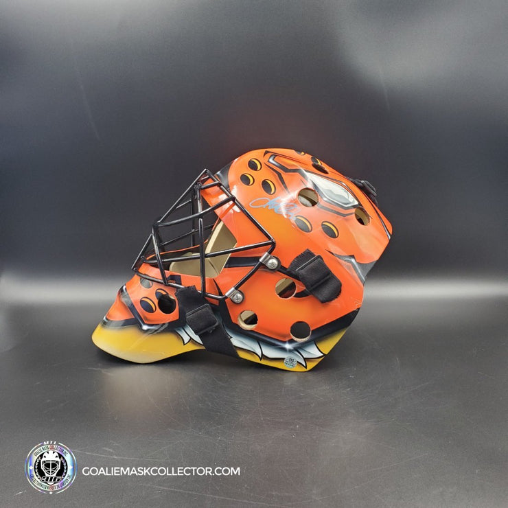Ryan Miller Signed Goalie Mask Anaheim Orange Signature Edition Tribute