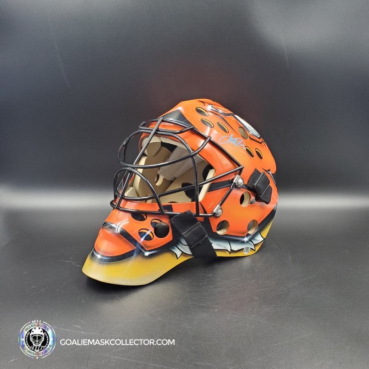 Ryan Miller Signed Goalie Mask Anaheim Orange Signature Edition Tribute