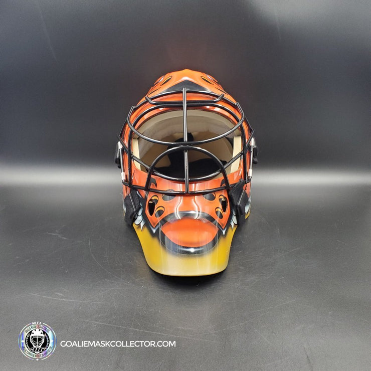 Ryan Miller Signed Goalie Mask Anaheim Orange Signature Edition Tribute