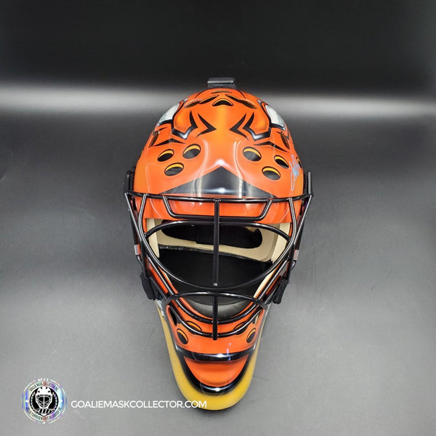 Ryan Miller Signed Goalie Mask Anaheim Orange Signature Edition Tribute