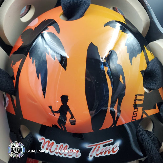 Ryan Miller Signed Goalie Mask Anaheim Orange Signature Edition Tribute