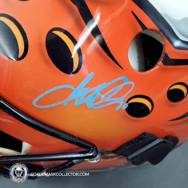Ryan Miller Signed Goalie Mask Anaheim Orange Signature Edition Tribute