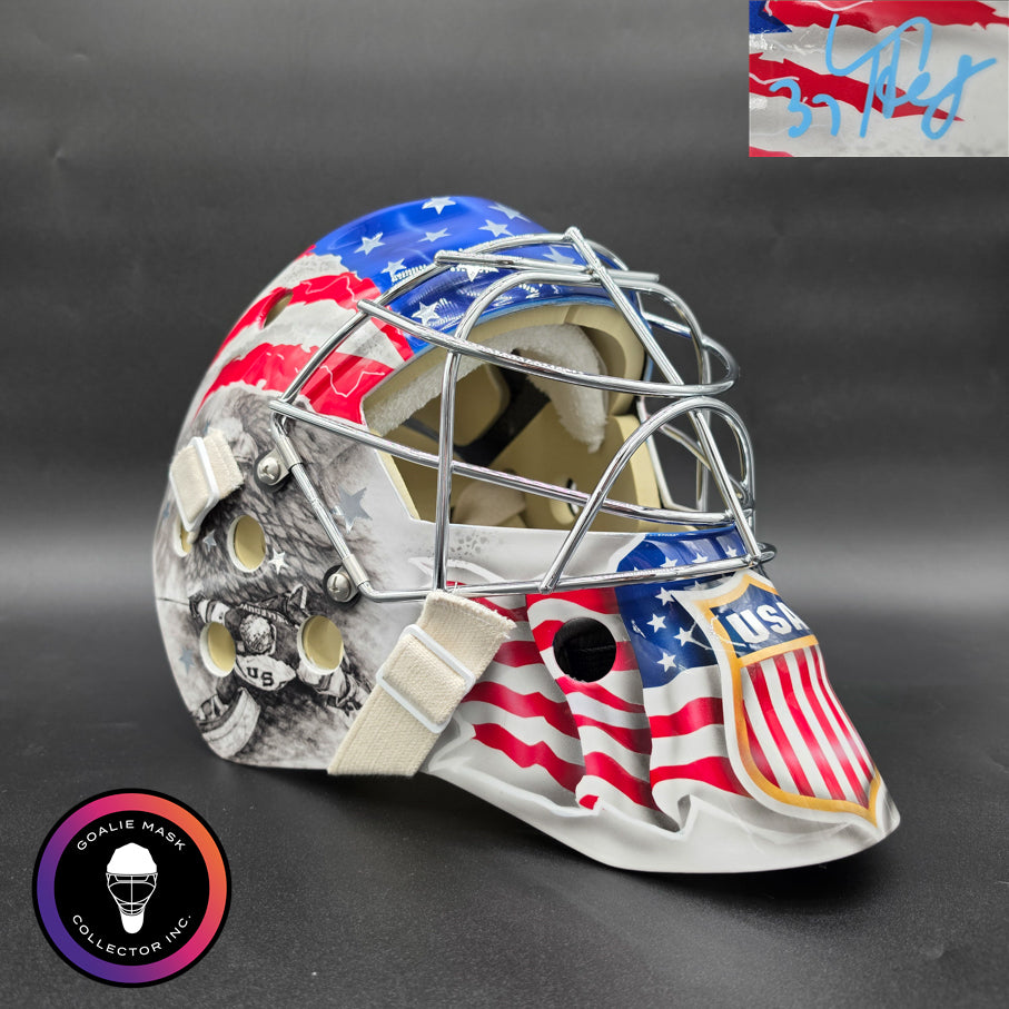 BUY BACK: Connor Hellebuyck Signed Goalie Mask 2026 TEAM USA OLYMPICS GOLD MEDAL WINNING Signature Edition Limited Edition # 37 of 37