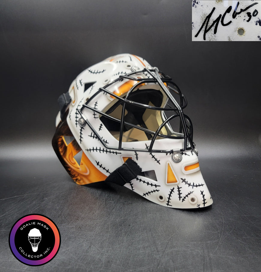 Steve Shields Signed Goalie Mask Boston GERRY CHEEVERS Tribute Signed by Cheevers Signature Edition Autographed Tribute