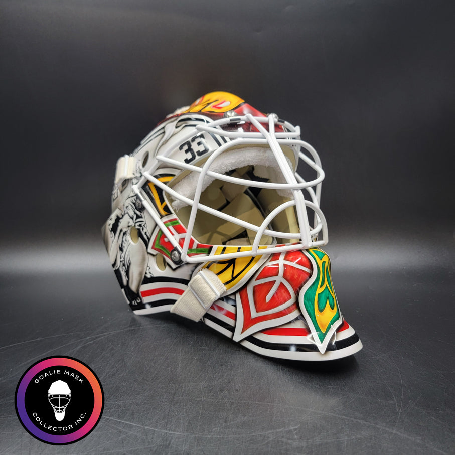 Scott Darling Goalie Mask Unsigned 2016 Chicago Blackhawks Michael Jordan Tribute