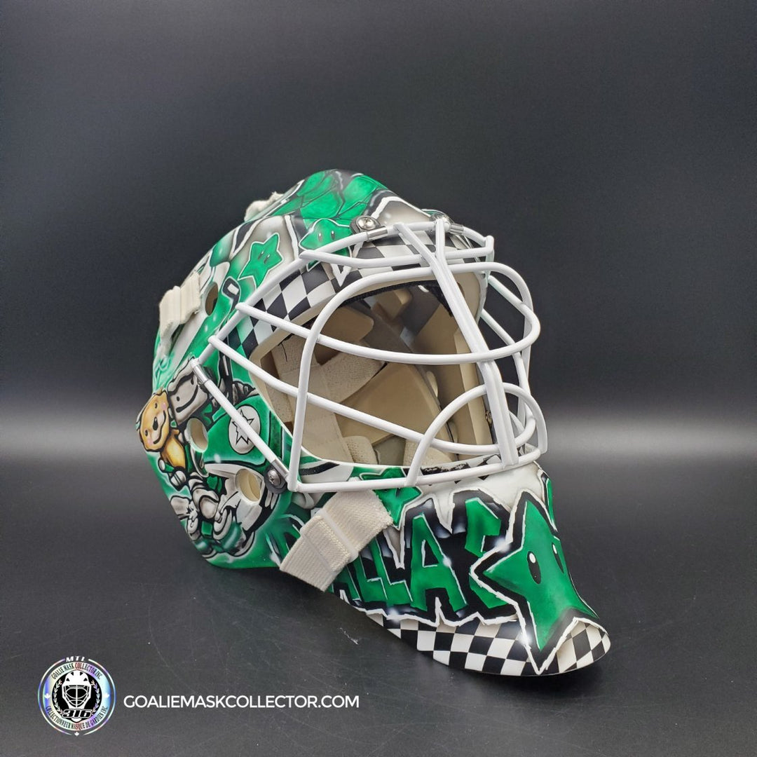 Scott Wedgewood Goalie Mask Unsigned 2024 Dallas Mario Kart Tribute
