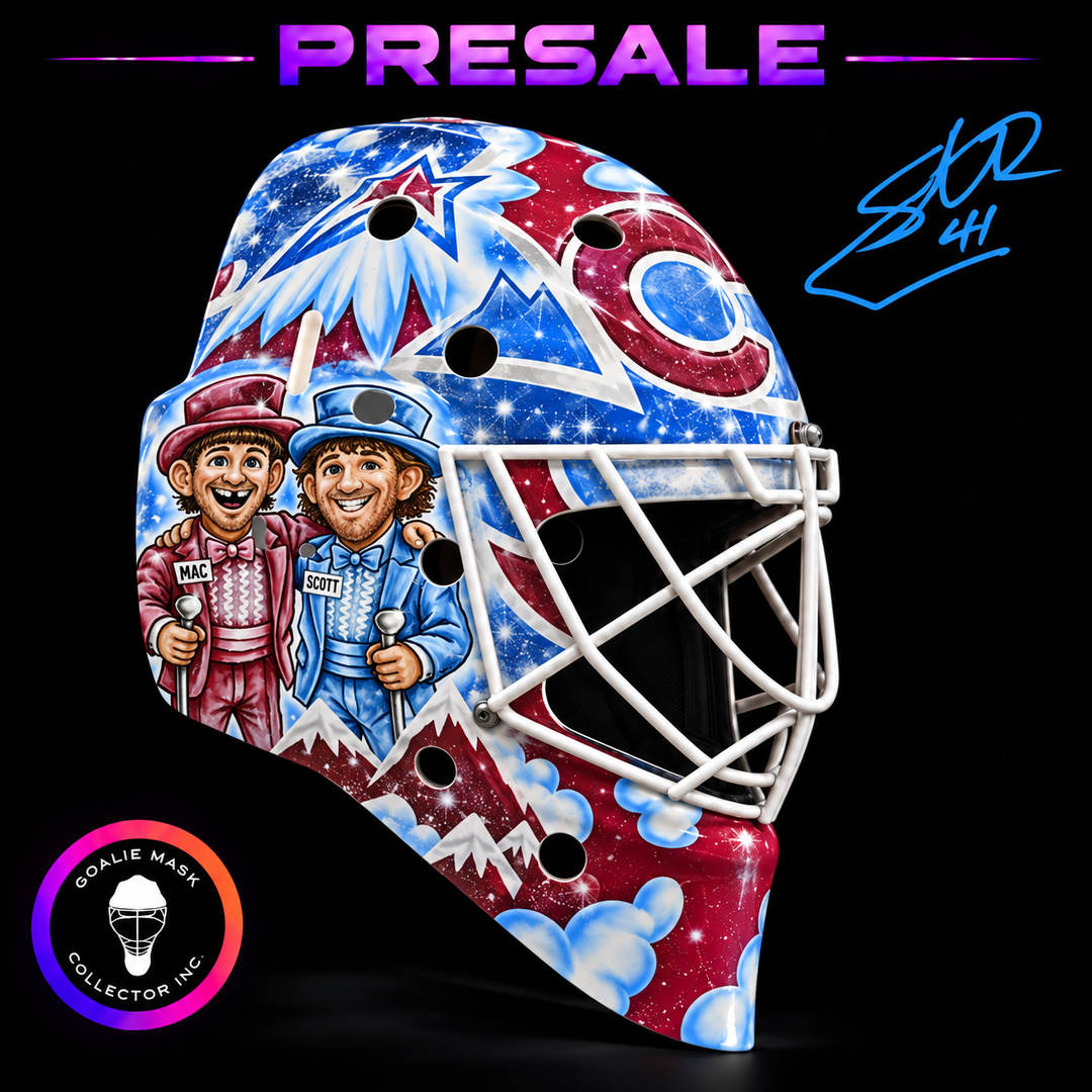Scott Wedgewood signed Colorado Dumb and Dumber tribute goalie mask Signature Edition presale