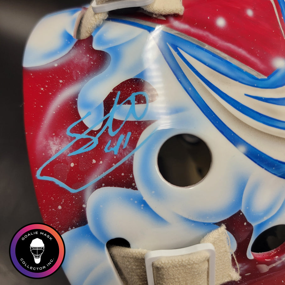Scott Wedgewood Signed Goalie Mask 2026 Colorado Super Mario