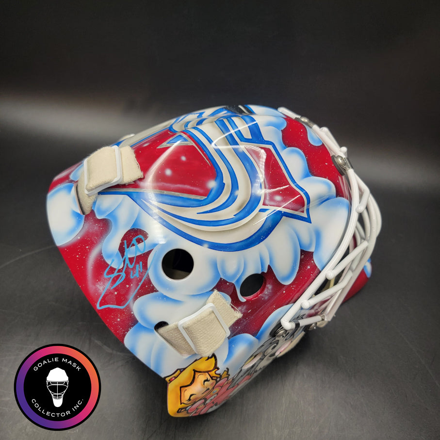 Scott Wedgewood Signed Goalie Mask 2026 Colorado Super Mario