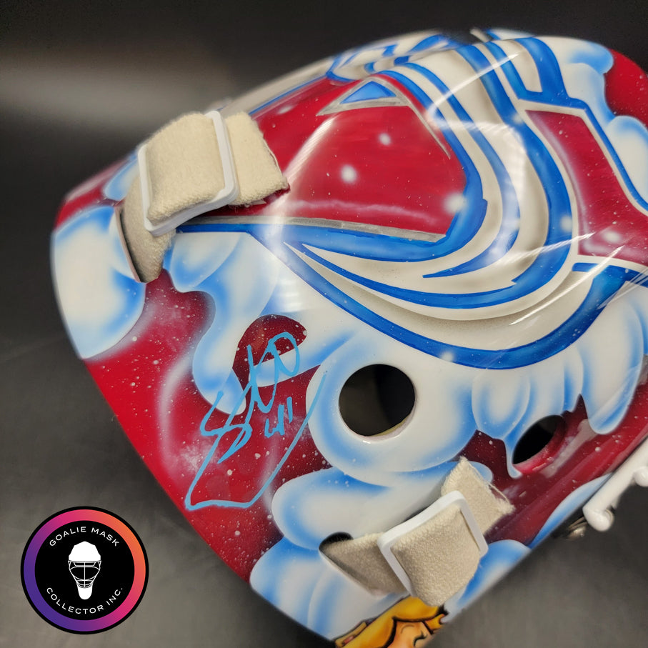 Scott Wedgewood Signed Goalie Mask 2026 Colorado Super Mario