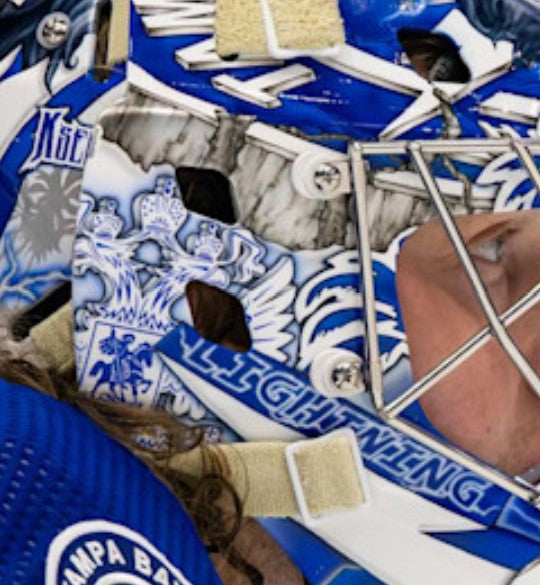 Presale: Andrei Vasilevskiy Signed Goalie Mask Tampa Bay 2024 Playoffs Signature Edition Autographed