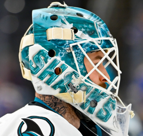 Presale: Yaroslav Askarov Goalie Mask Unsigned 2024 San Jose Tribute