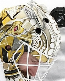 Adin Hill Goalie Mask Unsigned V4 2023 Las Vegas Cup Edition Game 3 Alien + WHITE Grill Tribute