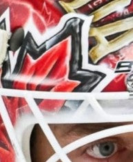 Jordan Binnington Goalie Mask Unsigned 2025 Team Canada 4Nations Gold Championship Tribute