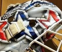 Braden Holtby Goalie Mask Unsigned 2018-19 Washington Marble Tribute