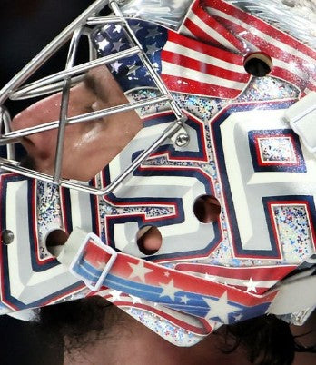 Presale: Connor Hellebuyck Signed Goalie Mask 2025 4 Nations Team USA Signature Edition Autographed