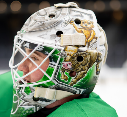 Presale: Jake Oettinger Signed Goalie Mask 2025 Dallas PLAYOFFS Signature Edition Autographed