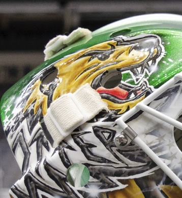 Presale: Jake Oettinger Signed Goalie Mask 2025-26 Dallas BELFOUR EAGLE Rendition Signature Edition Autographed Tribute