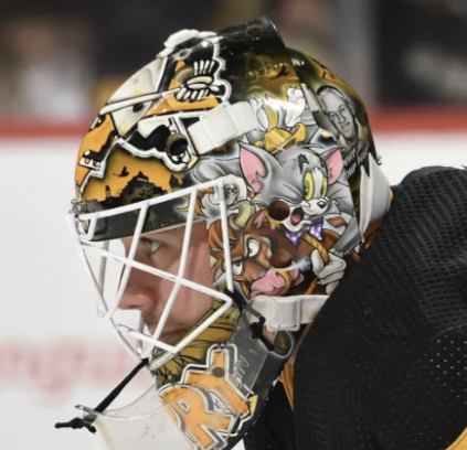 Presale: Tristan Jarry Signed Goalie Mask 2022-23 Pittsburgh Tom & Jerry Signature Edition Autographed