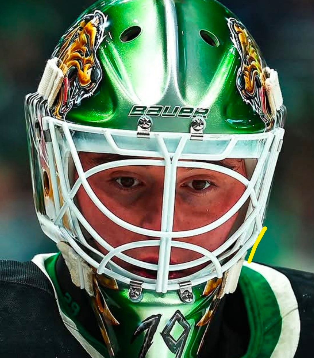 Presale: Jake Oettinger Unsigned Goalie Mask 2025-26 Dallas BELFOUR EAGLE Rendition
