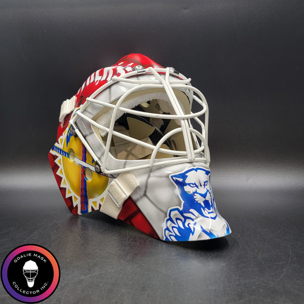 Sergei Bobrovsky Goalie Mask Unsigned 2025 & 2024 "BACK TO BACK" Florida Cup Winning Tribute