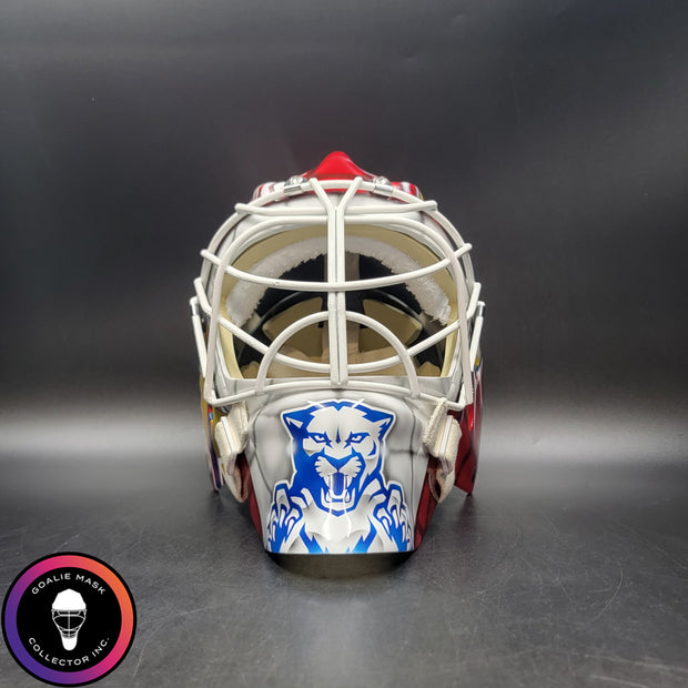 Sergei Bobrovsky Goalie Mask Unsigned 2025 & 2024 "BACK TO BACK" Florida Cup Winning Tribute