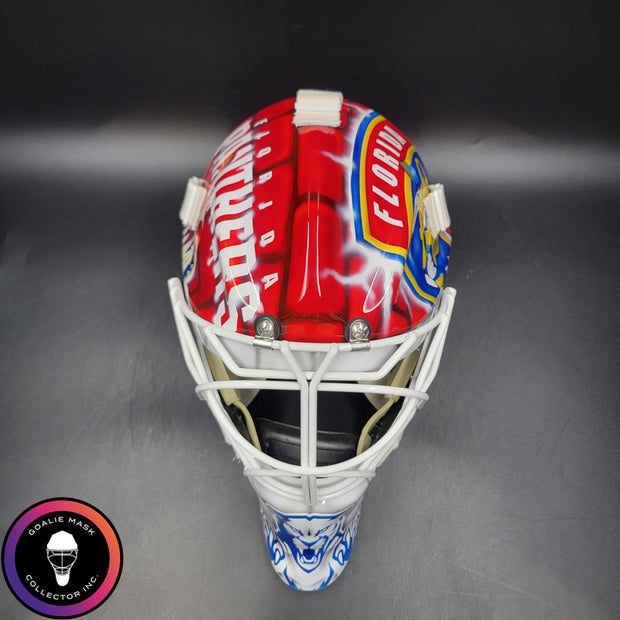Sergei Bobrovsky Goalie Mask Unsigned 2025 & 2024 "BACK TO BACK" Florida Cup Winning Tribute