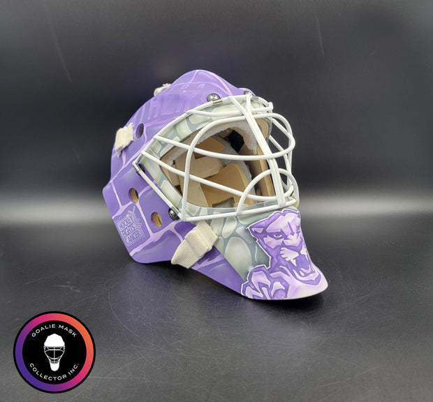 Sergei Bobrovsky Signed Goalie Mask Florida HFC Hockey Fights Cancer Purple Signature Edition Autographed